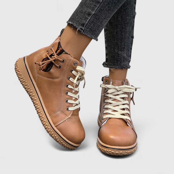 Beatrice | Women's Lace Up Blue Ankle Boots - Blue - Image 8