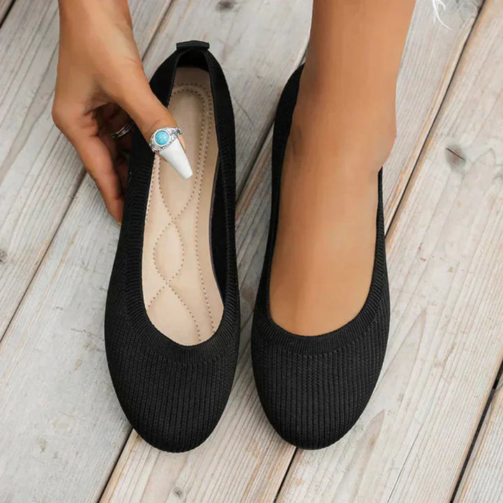 Beatrice | Women's Slip On Comfort Flats - Beige - Image 3