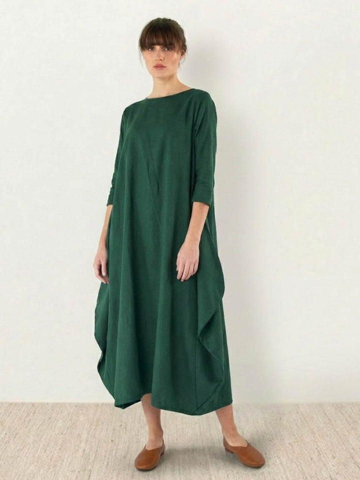 Serena | Women's Oversized Boho Maxi Dress with 3/4 Sleeves