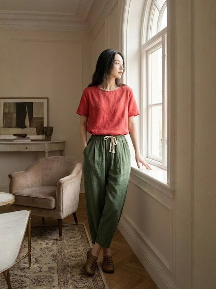 Harper | Women's Casual Drawstring Straight-Leg Casual Pants