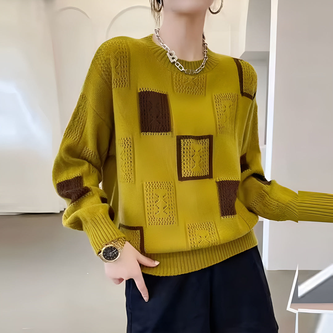 Alice™ | Elegant Squares Sweater