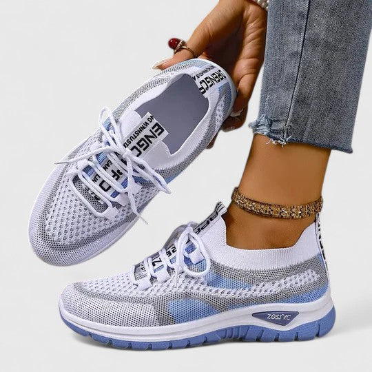 Zara | Women's Mesh Lace-Up Sneakers Lightweight Athletic Shoes