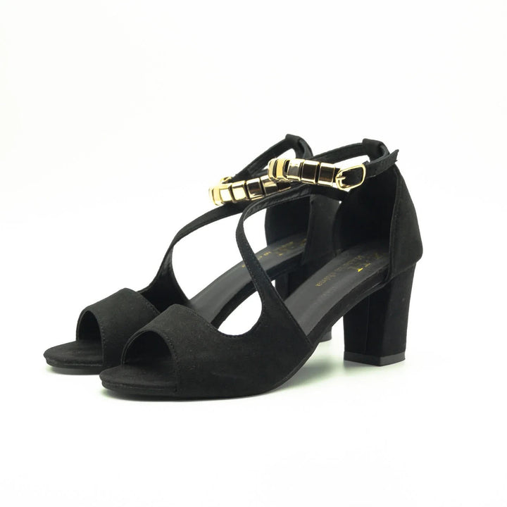Camille | Women's Ankle Strap Block Heel Sandals - Beige - Image 8