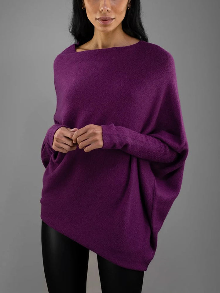 Celestina | Women's Off Shoulder Long Sleeve Sweater - Light Grey - Image 14