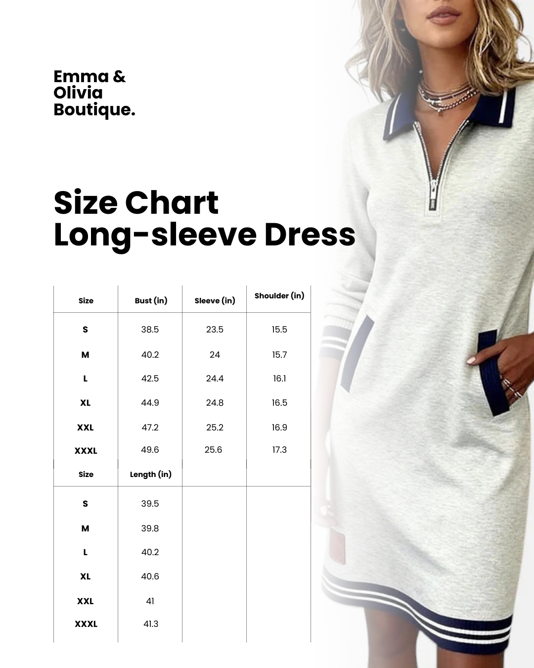 Chloe | Women's Zip Front Collared Midi Dress - Navy - Image 22
