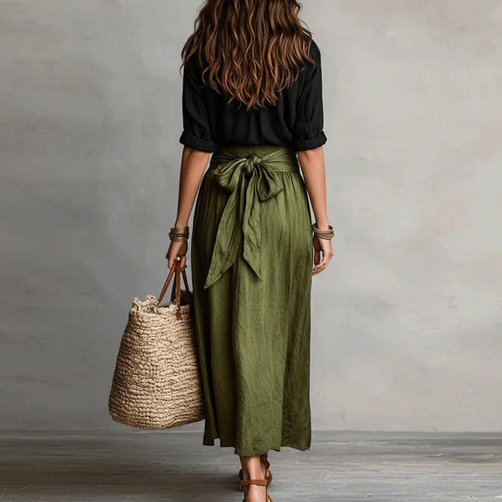 Clementine | Women's Button Down Midi Skirt Set - Image 6