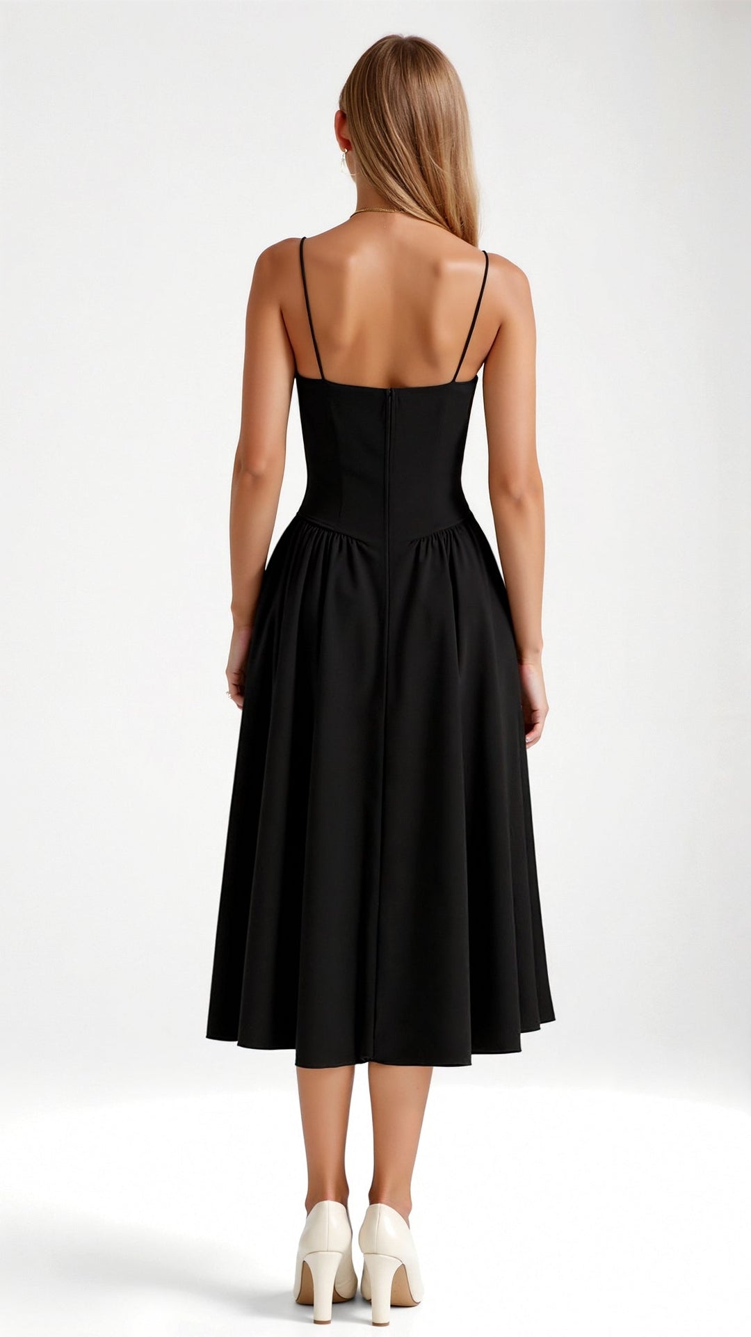 Corinne | Women's Floral Sweetheart Corset Midi Dress - Floral - Image 5