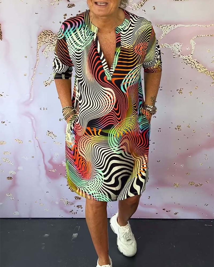 Jessica™ | Colorful V-neck Dress