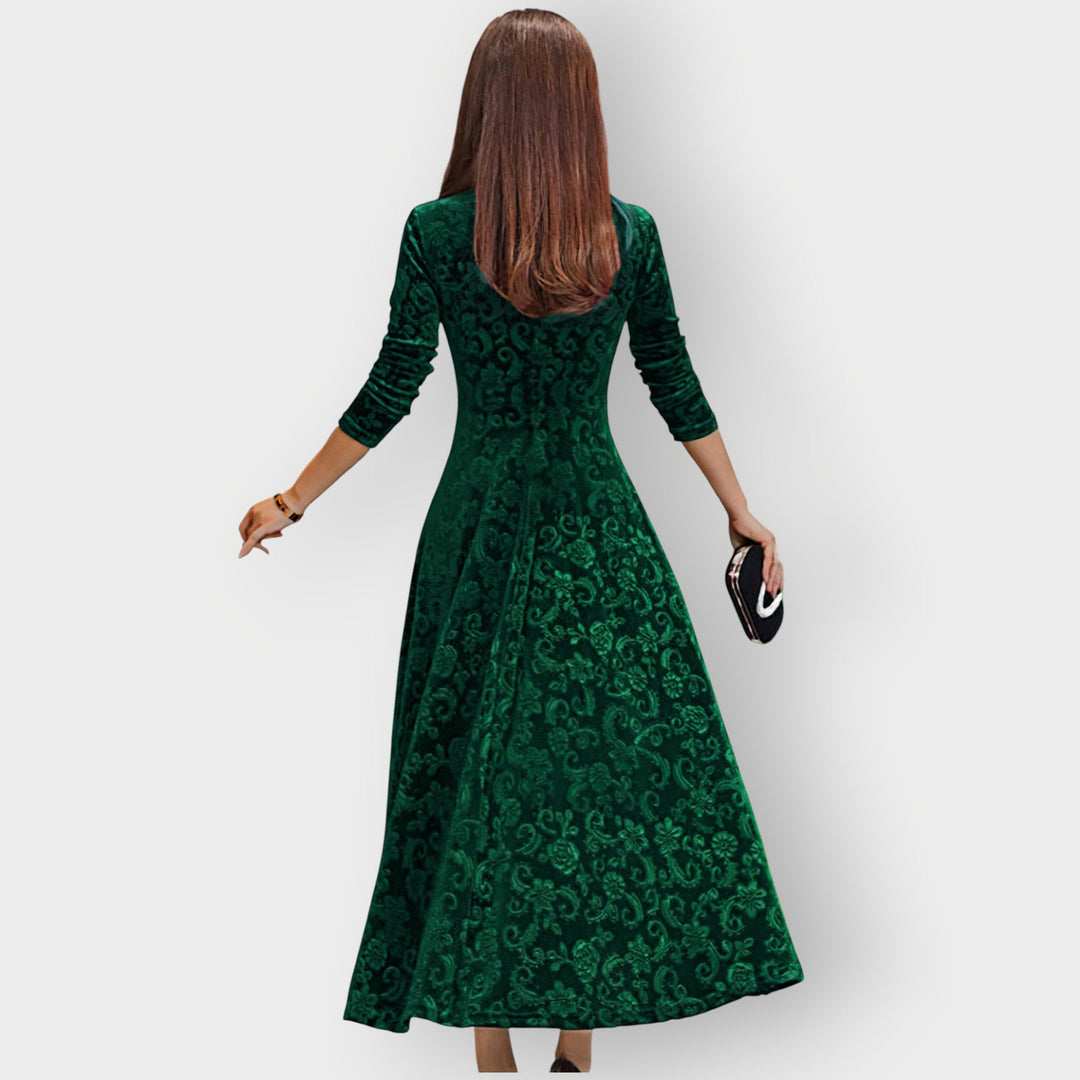 Camila™ | Vintage Velvet Midi Dress