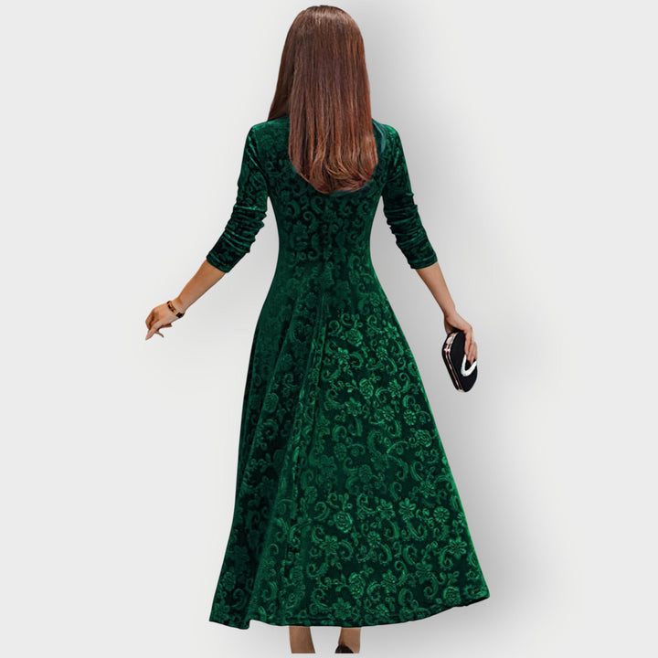 Camila™ | Vintage Velvet Midi Dress