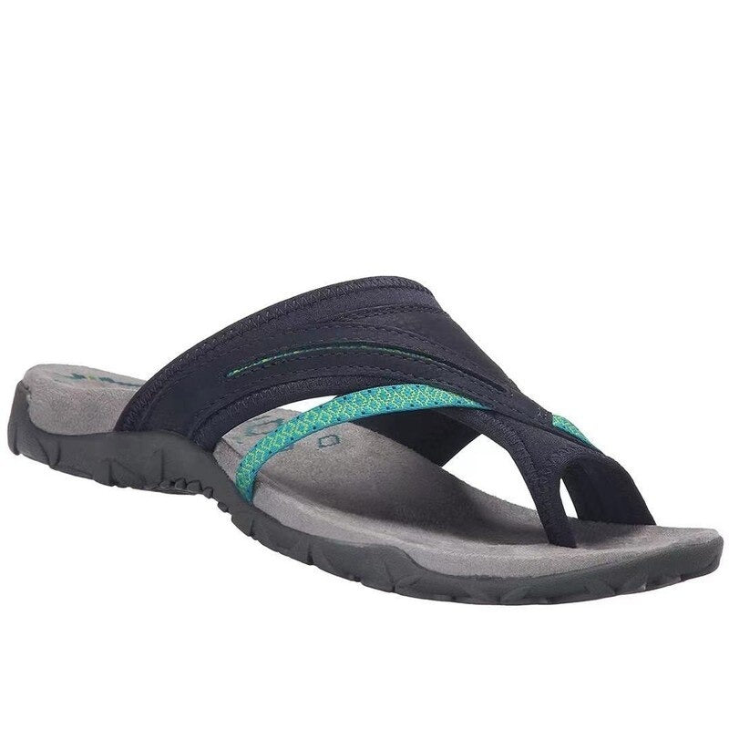 Dahlia | Women's Slip On Sandals - Black - Image 3
