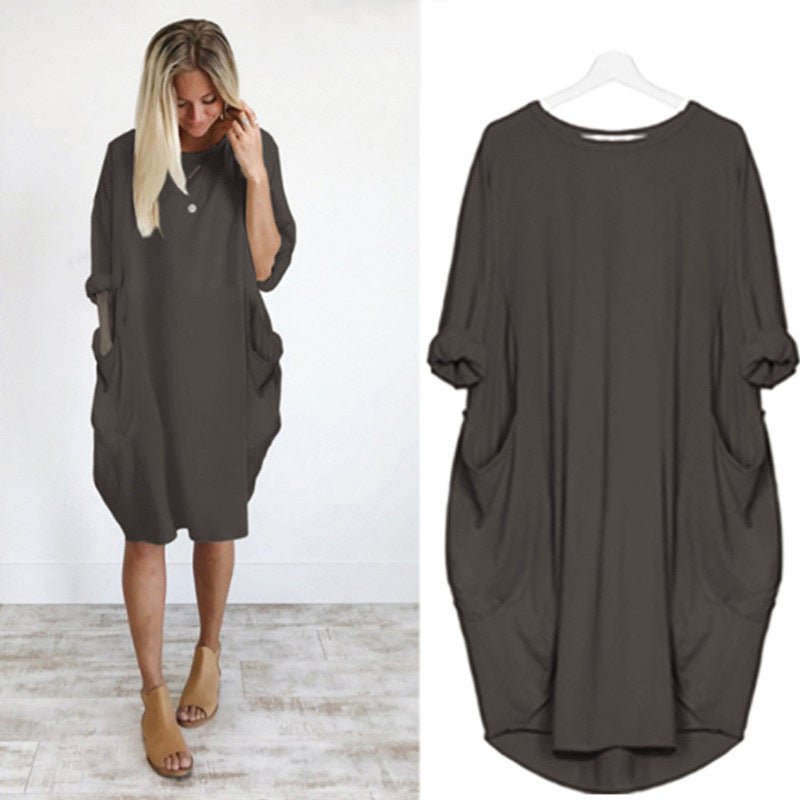 Gina™ | Elegant Pocket Dress
