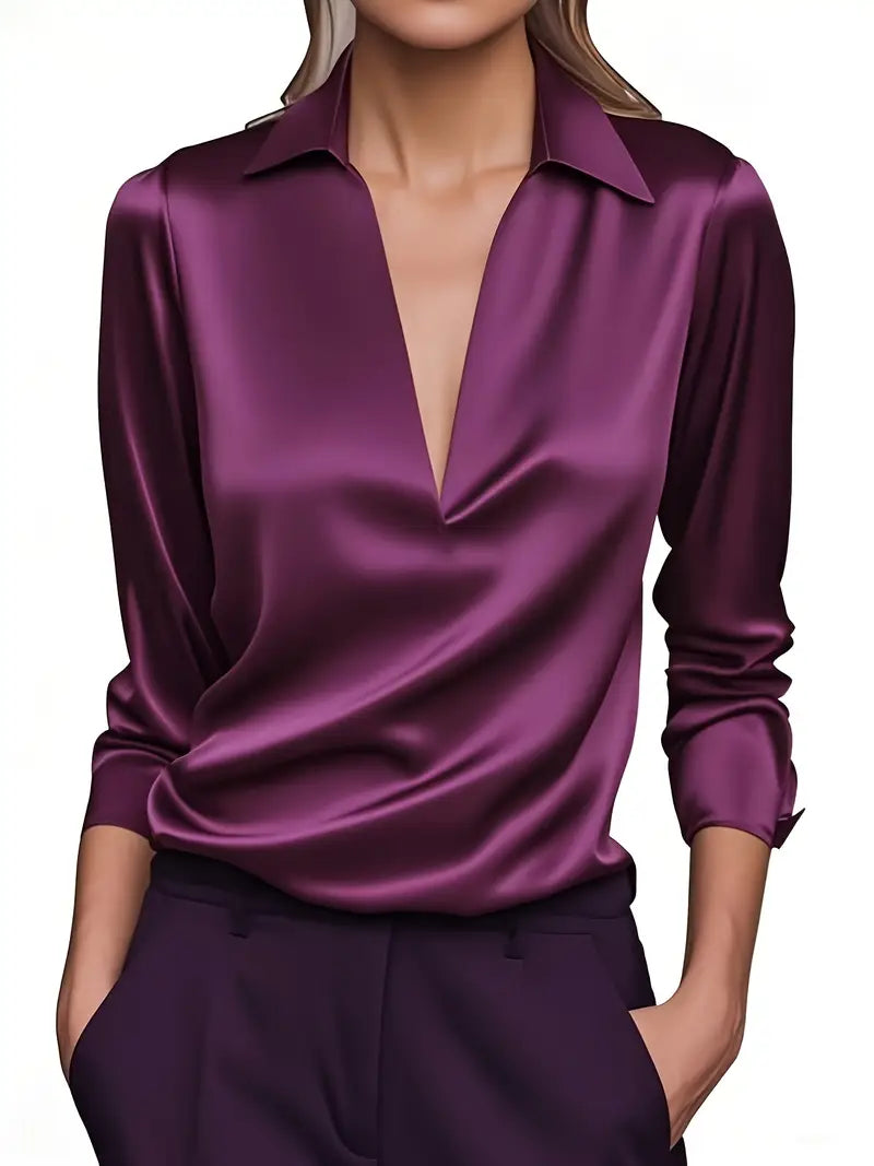 Eva™ | Premium V-Neck Blouse