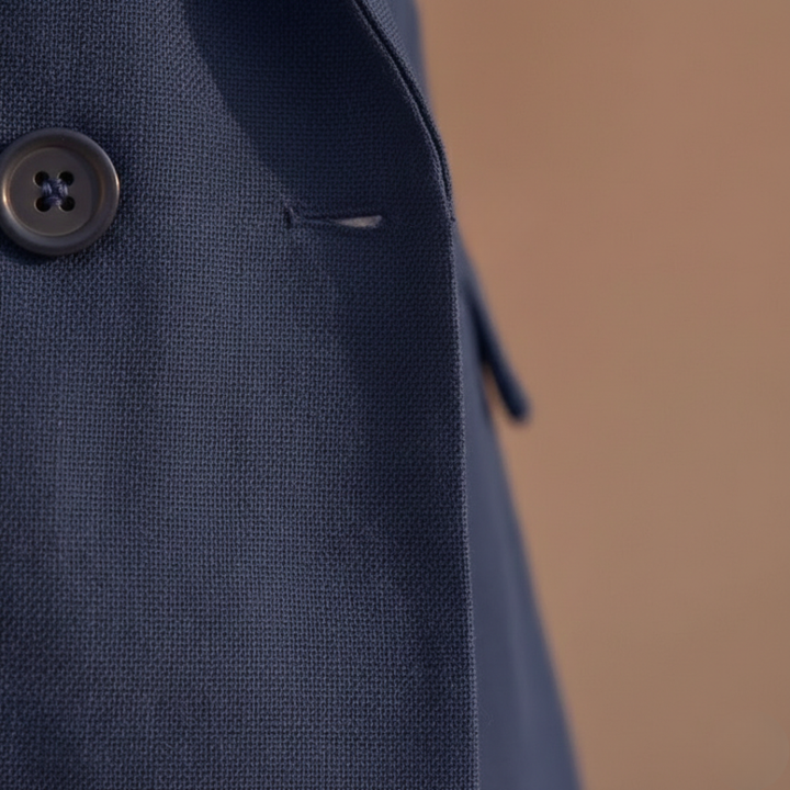 Delia | Women's Double Breasted Blazer & Shorts Set - Navy - Image 4