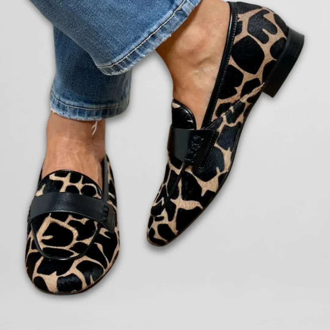 Alecia™ | Cozy and Stylish Cow Print Loafers