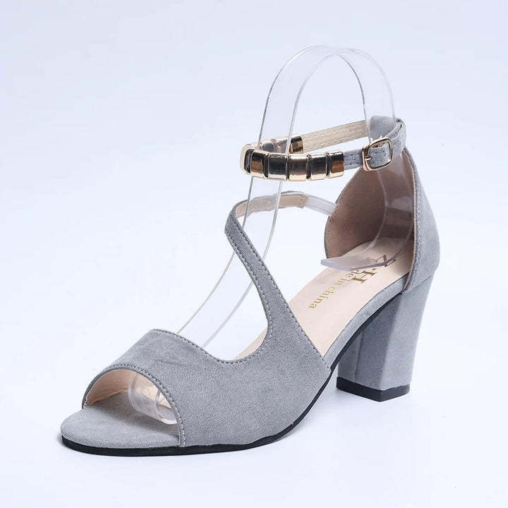Sadie | Women's Block Heel Ankle Strap Peep Toe Dress Sandals