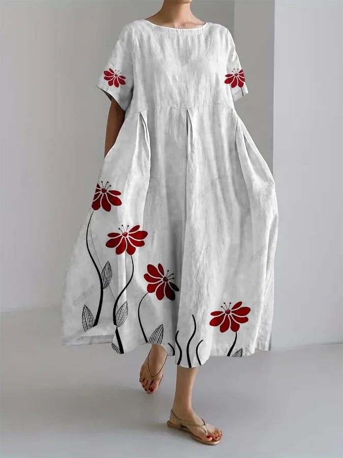 SABRINA | Long Floral Dress with Natural Elegance and Maximum Comfort for Every Informal Moment