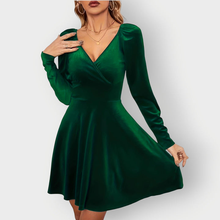 Carol™ | Velvet Skater Dress