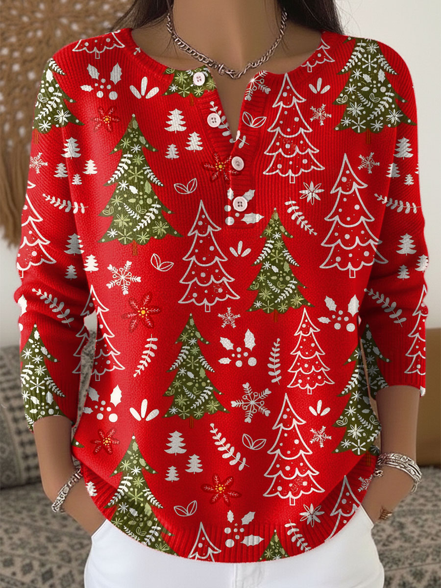Raegan™ | Christmas Sweater with Buttons