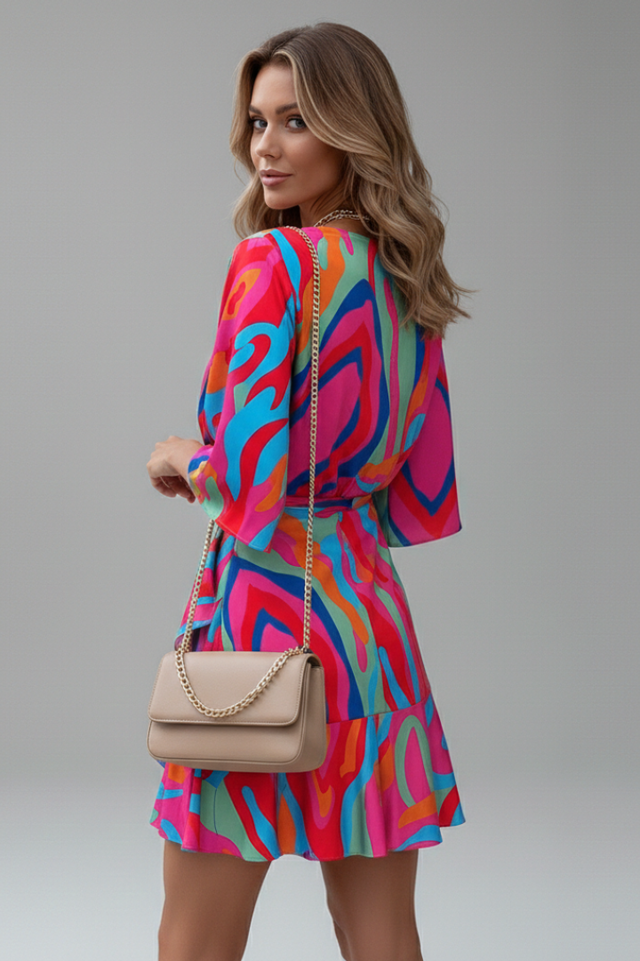 Elodie | Women's Wrap Style Mini Dress - Image 5
