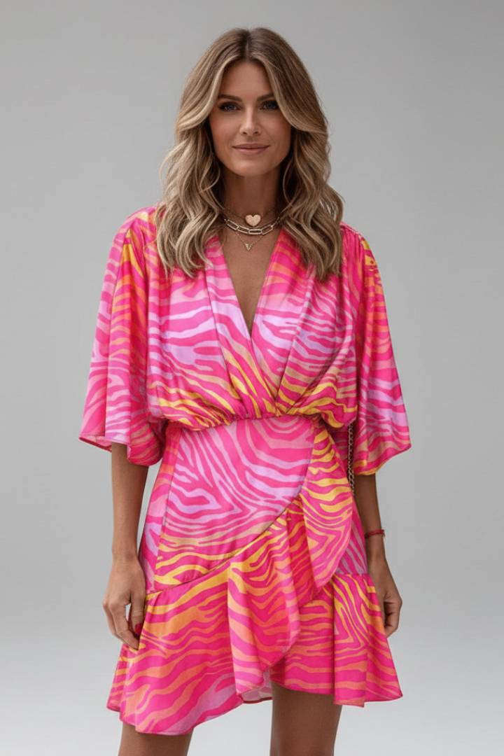 Elodie | Women's Wrap Style Mini Dress - Image 7