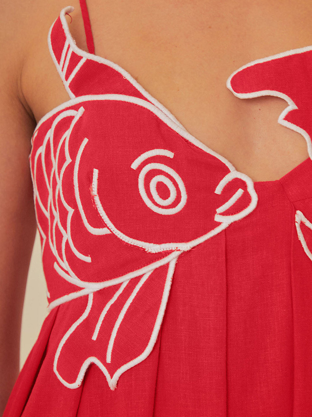 Marisol | Women's Embroidered Spaghetti Strap Maxi Shift Dress