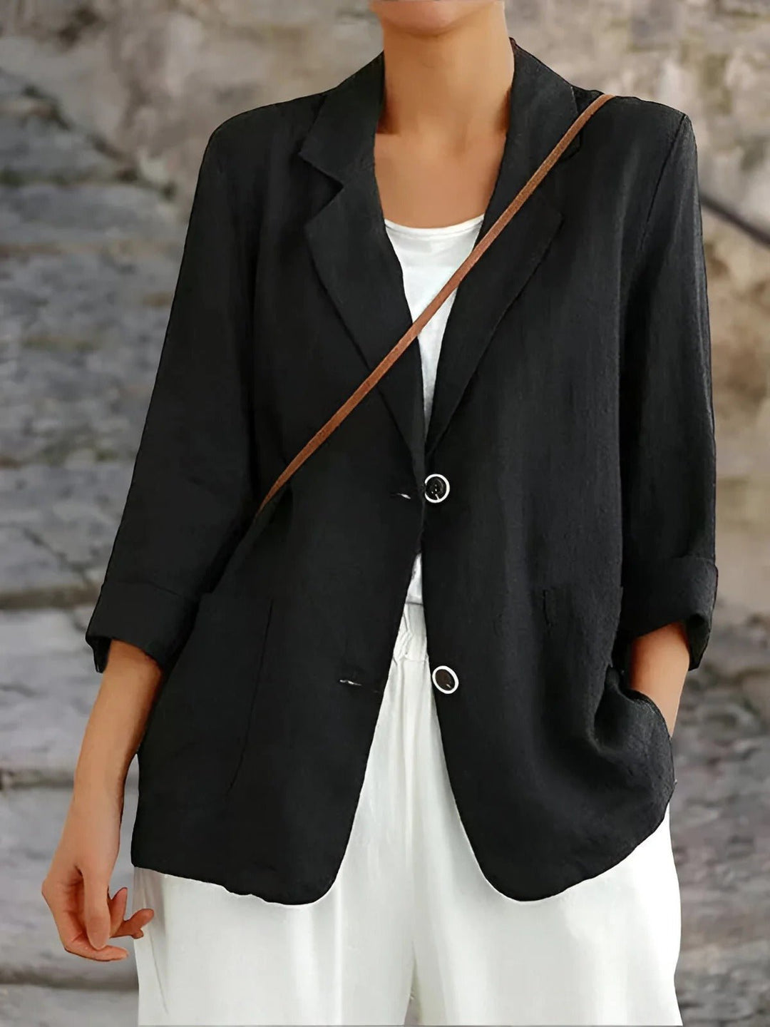 Estelle | Women's Double Breasted Tailored Blazer - Yellow - Image 4