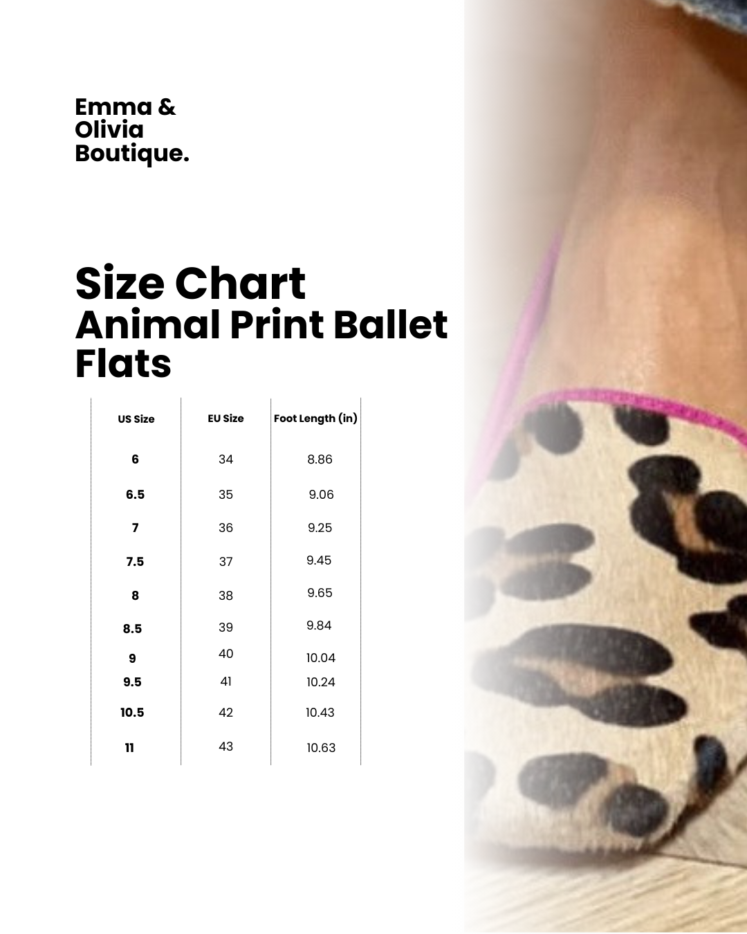 Evelyn | Women's Leopard Print Ballet Flats - Brown - Image 4