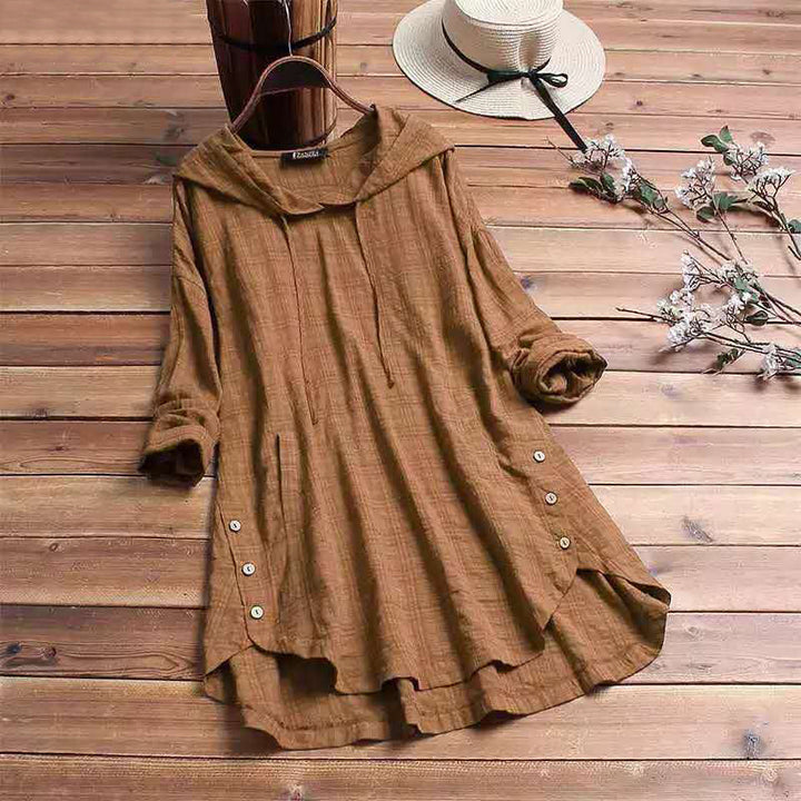 Amara™ | Plaid Comfort Hoodie Dress