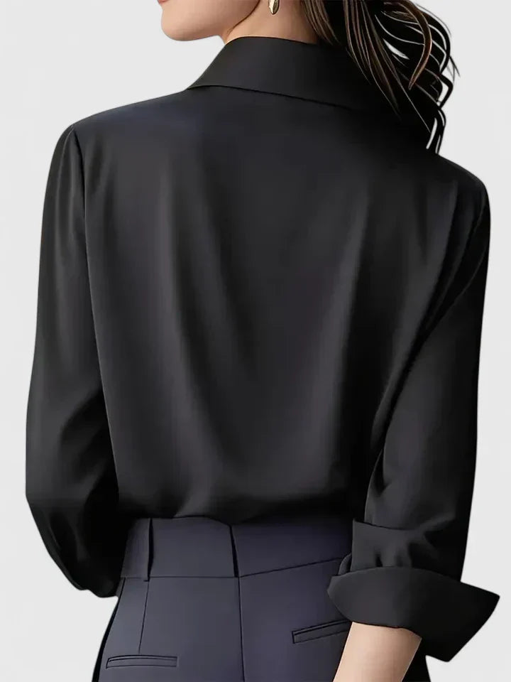 Felicity | Women's Collared Button Down Shirt - White - Image 3