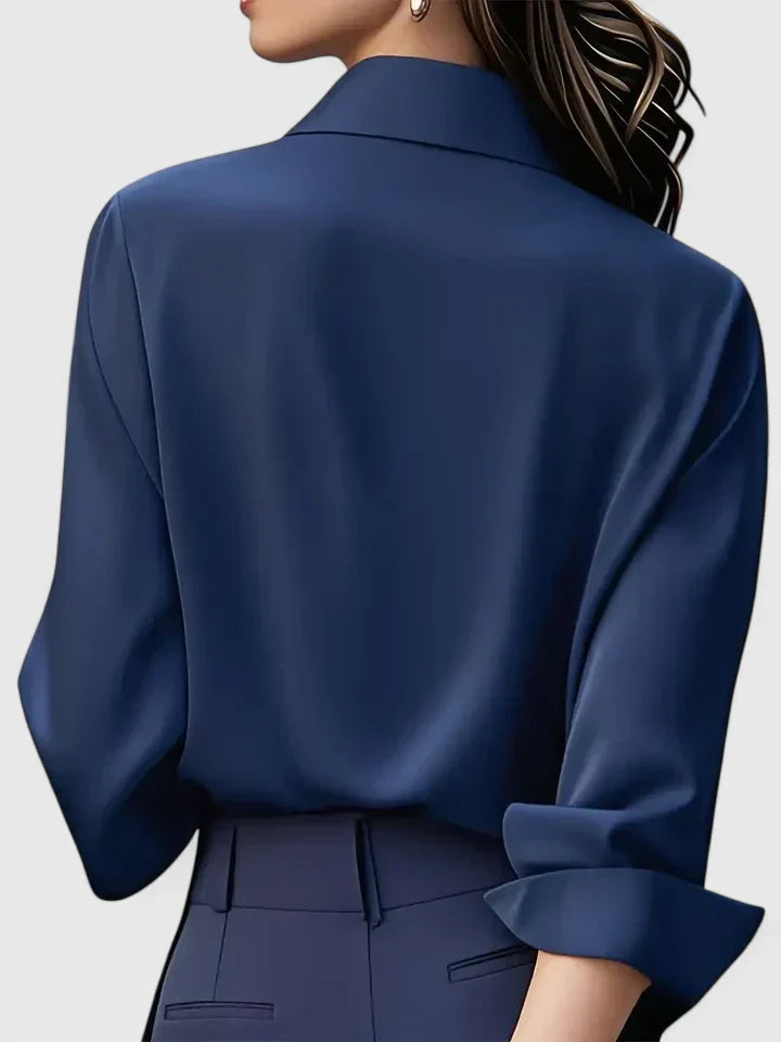 Felicity | Women's Collared Button Down Shirt - White - Image 6