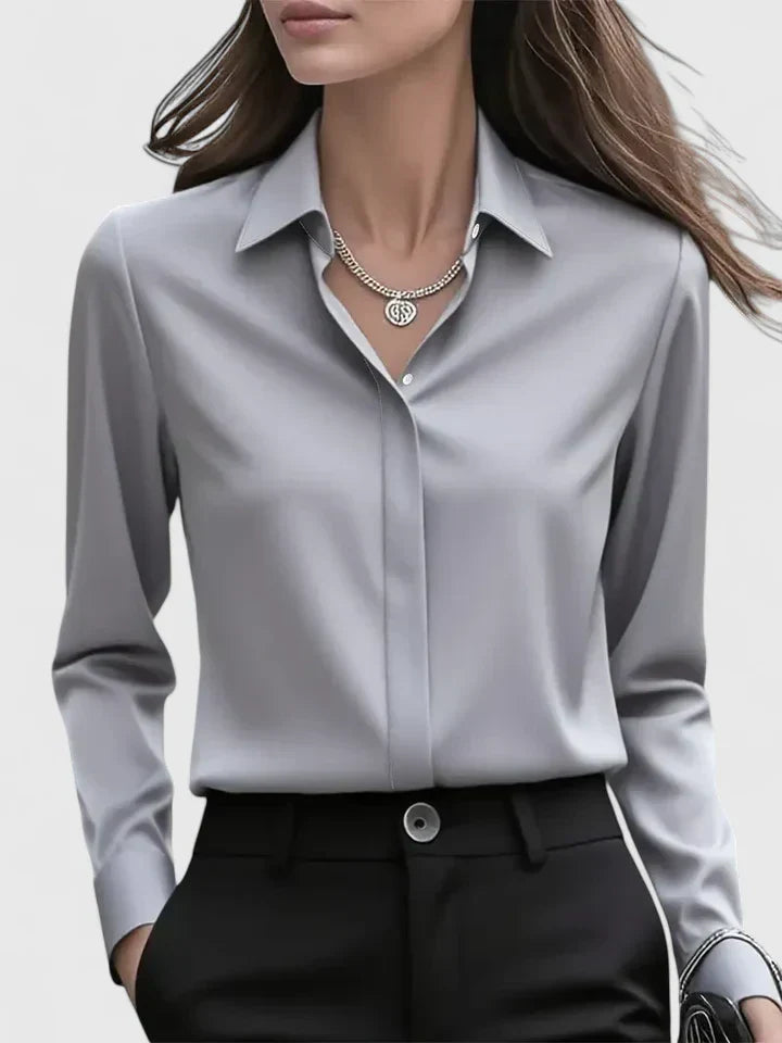 Felicity | Women's Collared Button Down Shirt - White - Image 7