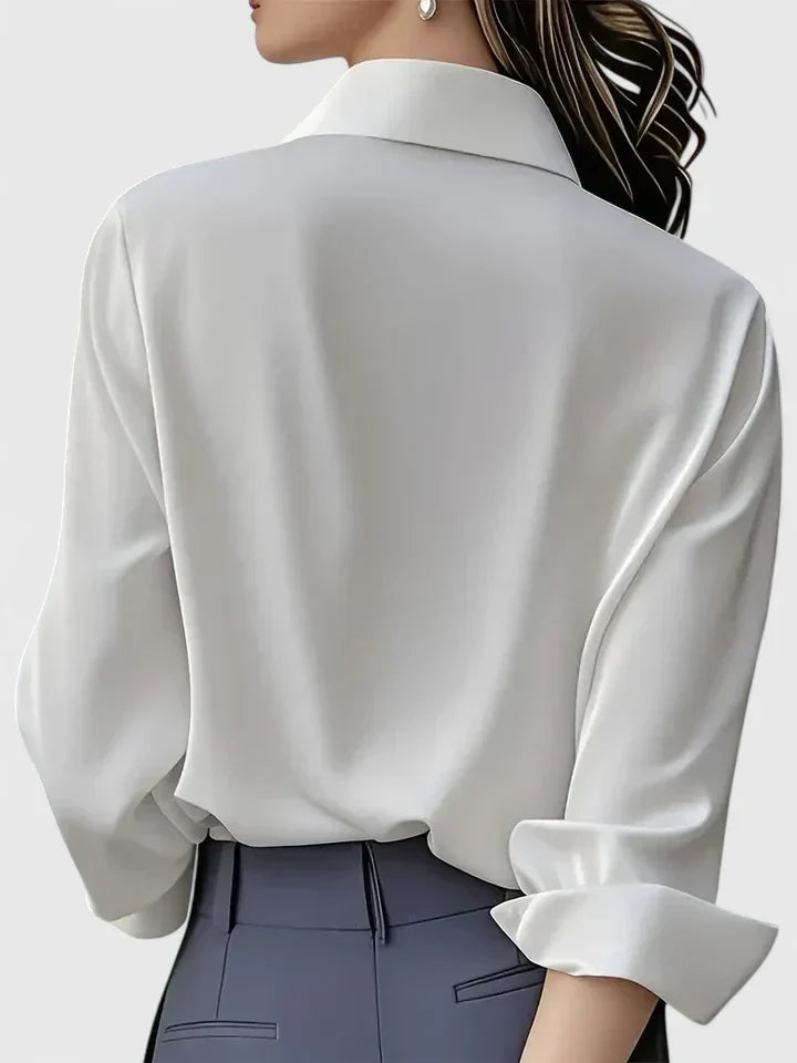 Felicity | Women's Collared Button Down Shirt - White - Image 8