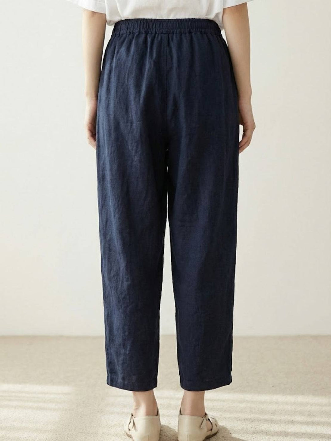 Felicity | Women's Drawstring Casual Pants - Beige - Image 15