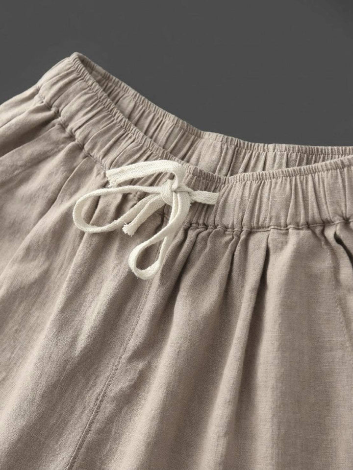 Felicity | Women's Drawstring Casual Pants - Beige - Image 4