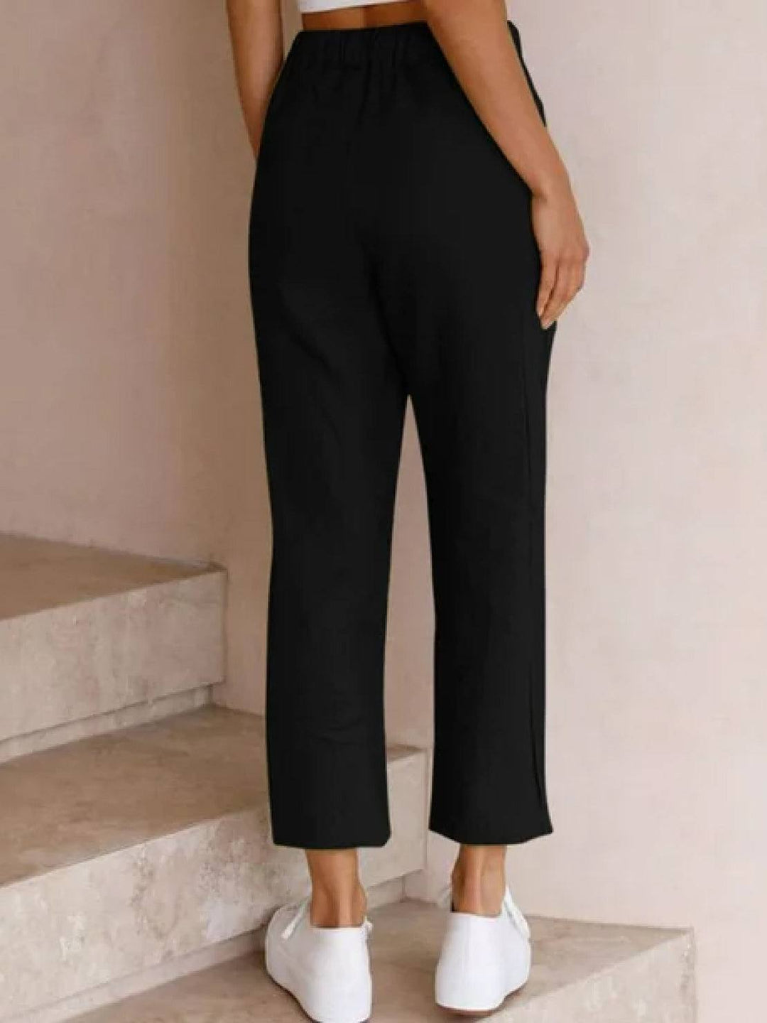 Felicity | Women's Drawstring Casual Pants - Beige - Image 6