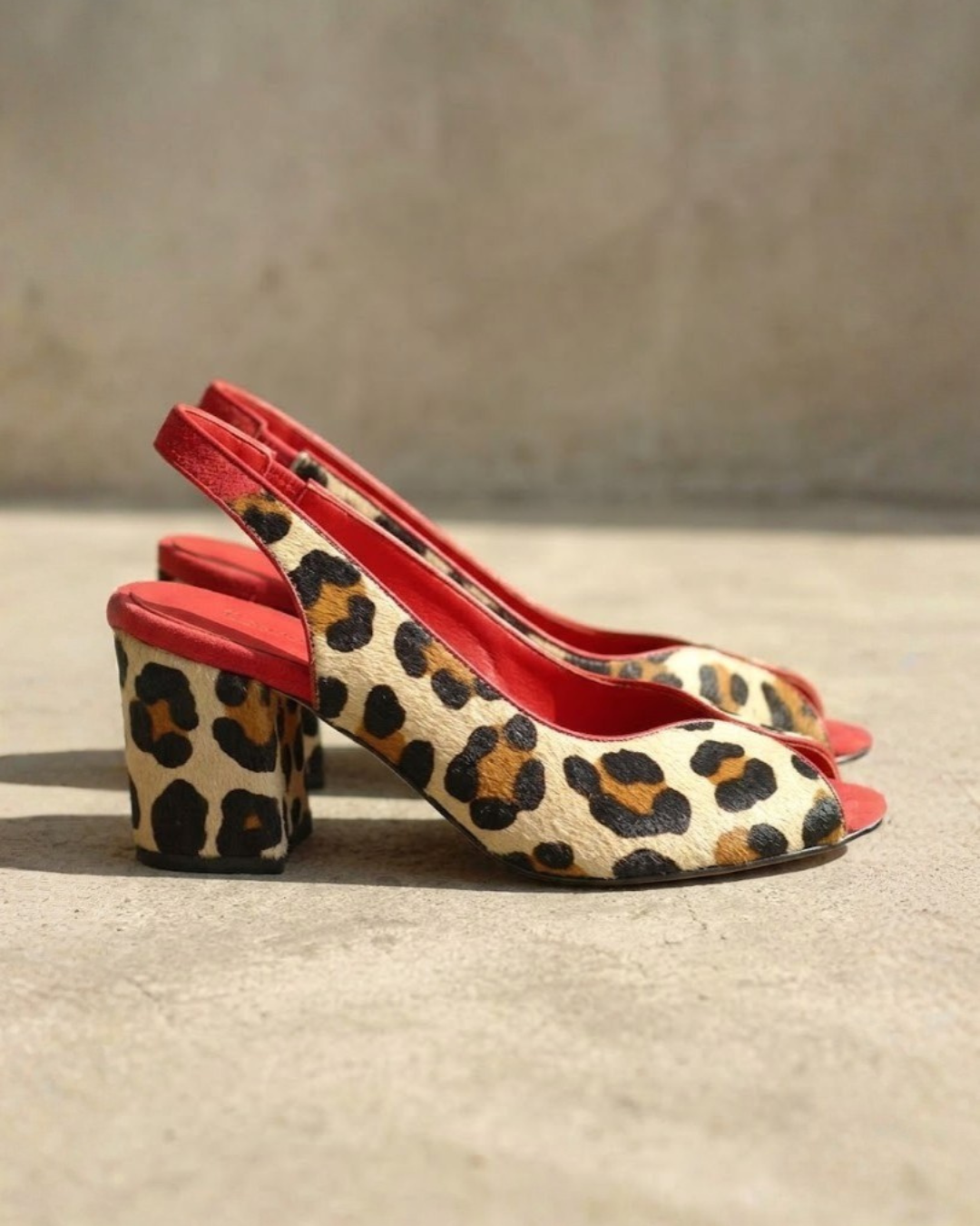 Francesca | Women's Leopard Print Block Heel Sandals - Image 2