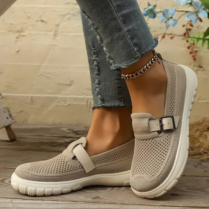 Francesca | Women's Mary Jane Comfort Shoes - Beige - Image 1