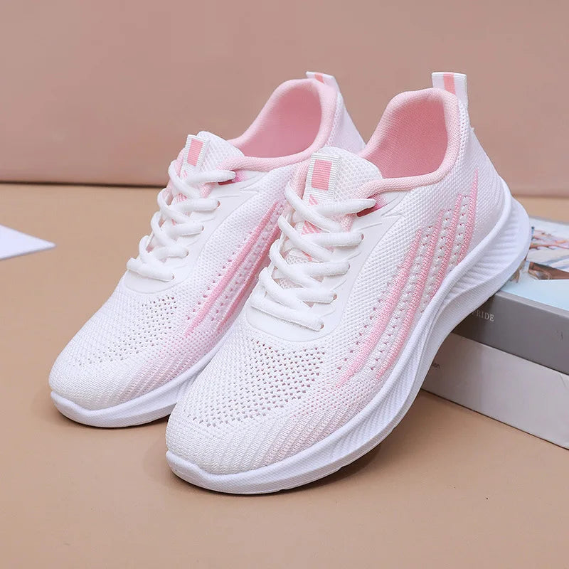 Freya | Women's Athletic Running Sneakers - Grey - Image 3