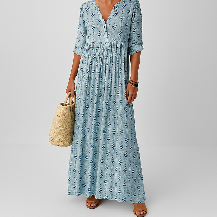 Grace™ | Long Sleeve Dress with Boho Print