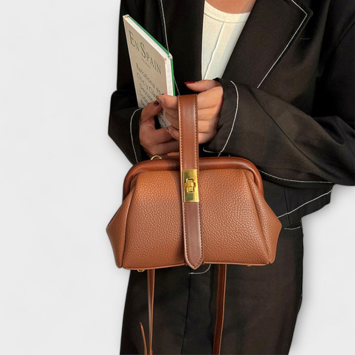 Hadleigh | Women's Mini Top Handle Turn Lock Crossbody Bag - Image 2