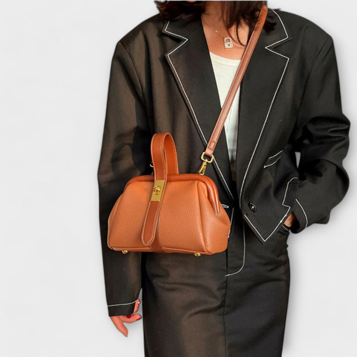 Hadleigh | Women's Mini Top Handle Turn Lock Crossbody Bag - Image 3