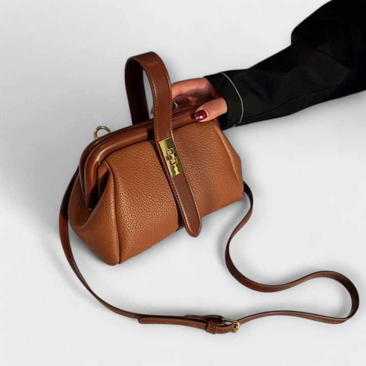 Hadleigh | Women's Mini Top Handle Turn Lock Crossbody Bag - Image 5