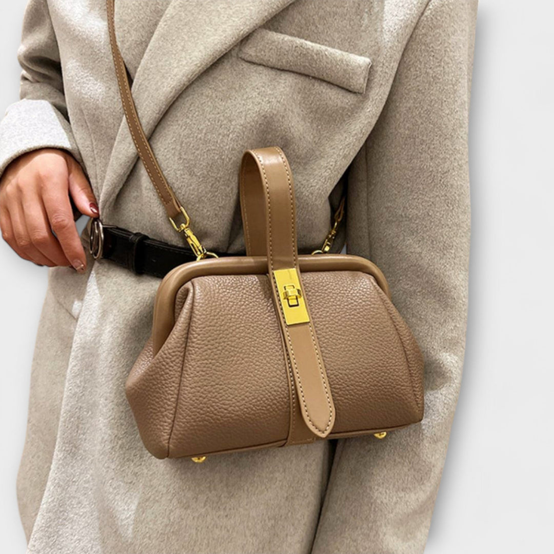 Hadleigh | Women's Mini Top Handle Turn Lock Crossbody Bag - Image 8