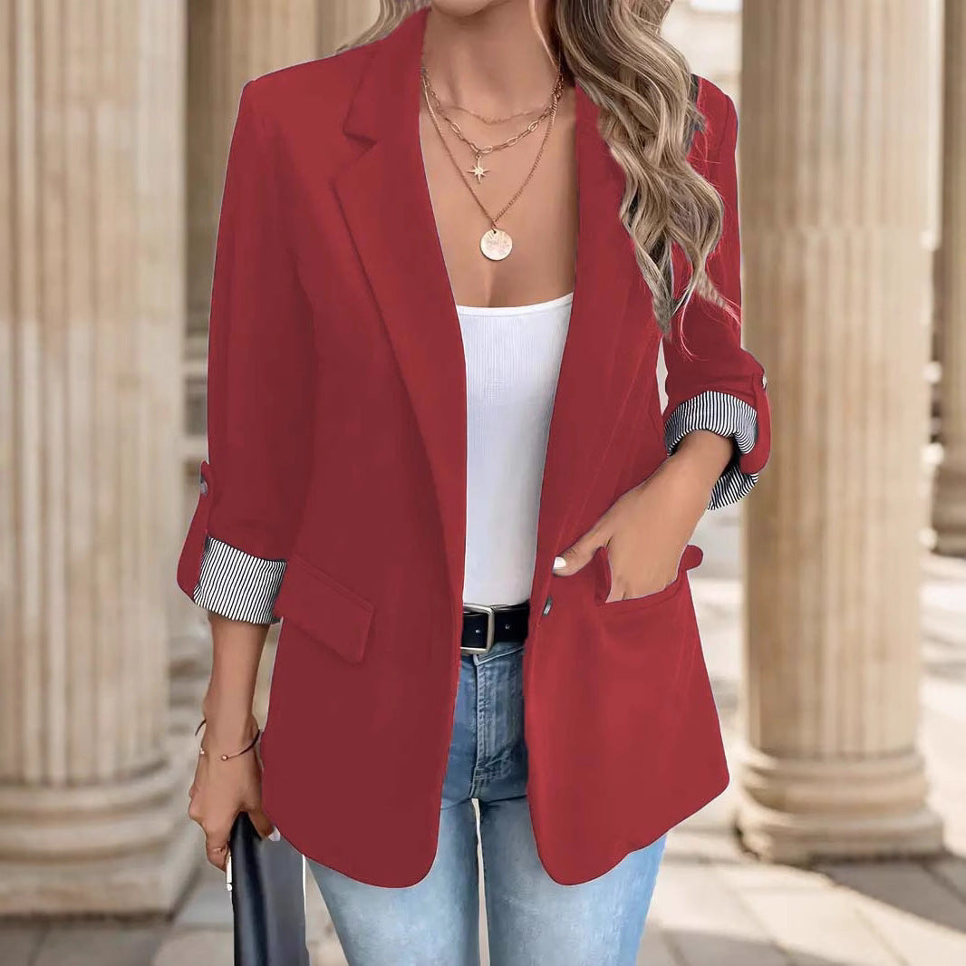 Hadley | Women's Open Front Notch Lapel Blazer Jacket - Image 3