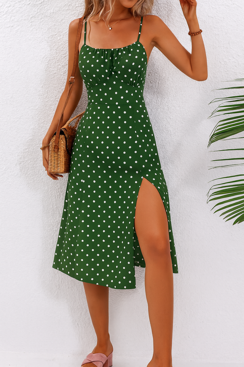 Melanie™ | Polkadot Midi Dress