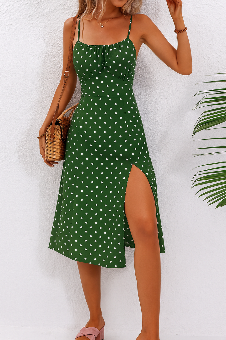Melanie™ | Polkadot Midi Dress
