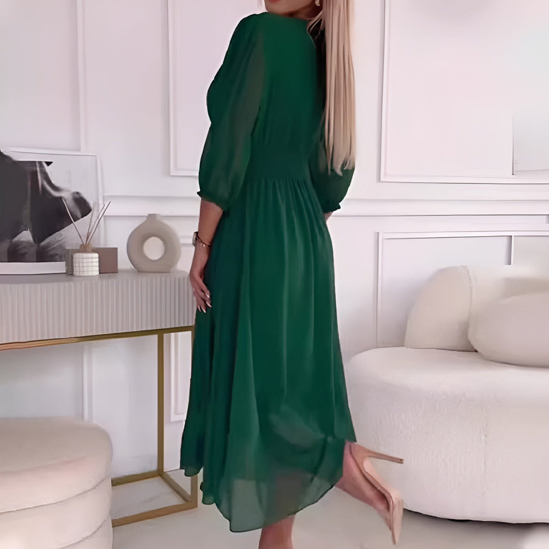 Odette | Women's Wrap Tummy Control Flowy Draped Dress Evening