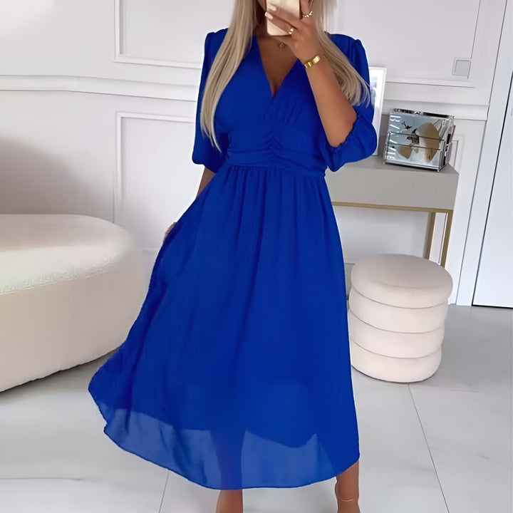 Odette | Women's Wrap Tummy Control Flowy Draped Dress Evening