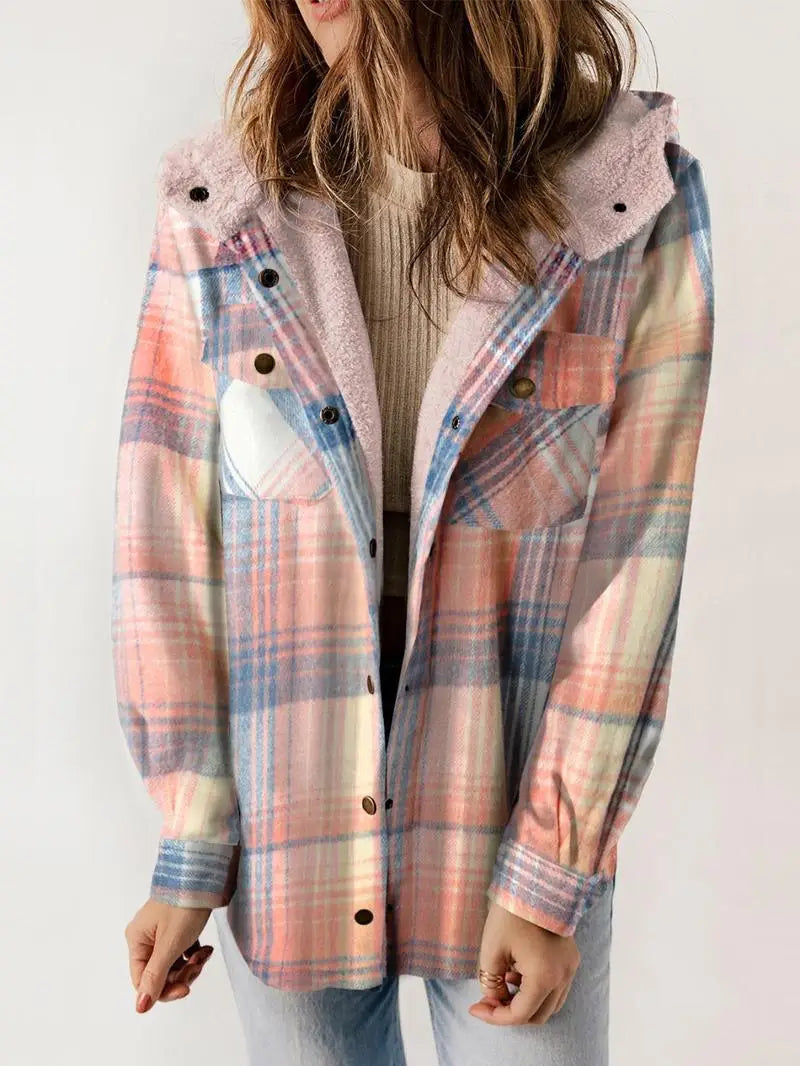 Cathy™ | Cozy Plaid Fleece-Lined Jacket